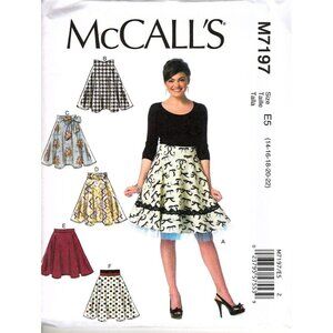 McCall's M7197 Misses 14 to 22 Flared Skirts Uncut Sewing Pattern New